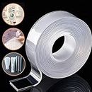 DEFTLADY STORE Double Sided Adhesive Tape 3 Mtr Heavy Duty - For Multipurpose Removable Traceless Mounting Adhesive Tape for Walls, Washable, Strong Sticky Strips Grip Tape (2mm 3 Meter Roll)