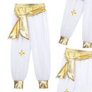 Pantaloni Bambini Ragazzi Cinture Oro Costume Patchwork Pantaloni Cintura Falsi Pantaloni Lucidi