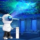 Fuqiduo Astronaut Sternenhimmel Projektor, LED Galaxie Sternenhimmel mit Fernbedienung, Sternenlicht Stern Projektor, Galaxy Star Light Projector mit Starry Stern/360°Drehen Nebeln für Kinder