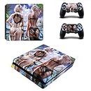 Vanknight PS4 Slim Console Controllers Skins Set Anime Girls Vinyl Sticker Decal Wrap Hot Girl