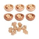 lalisakamt Wooden Acorns Counting & Sorting Kit - Unfinished Wood Set of 20 Acorns and 6 Bo acorn As pictures shown