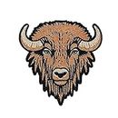 Buffalo Head Patch Buffalo Iron On Patches for Clothing Buffalo Iron On Patch Applique Patch for Jackets Clothing, Dress, Jeans, Hat, Backpacks, Clothes.