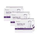 SanaExpert Natalis Pack 3, integratore gravidanza con acido folico, ferro, DHA, vitamine prenatali e sostanze nutritive essenziali (90 capsule). Ingredienti naturali. Prodotto in Germania.