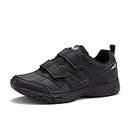 Avia Avi-Union II Strap Non Slip Shoes for Men, Hook and Loop Mens Walking Shoes with Memory Foam - Black, 13 Wide