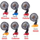 Cordless Portable Camp Fan for Dewalt/ for Milwaukee/ for RIDGID/ for Hercules