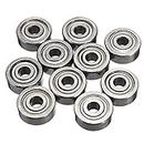 ZUBSHA 623Zz (3mm X 10mm X 4mm) Double Shielded Miniature Ball Bearing, For 3D Printers, Robotics, DIY Projects Pack of 10 Pcs