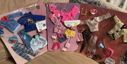 Large Lot Barbie Clothes Fits 11 1/2 Dolls Includes New And Vintage Items