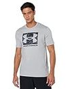 Under Armour Men's Camo Box Logo Short-Sleeve T-Shirt , Mod Gray Light Heather (011)/Black , Small