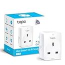 Tapo Smart Plug Wi-Fi Outlet, Works with Amazon Alexa &Google Home,Max 13A Wireless Smart Socket, Device Sharing, Without Energy Monitoring, No Hub Required (Tapo P100), White, Packaging may vary