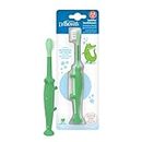 Dr. Brown’s Baby & Toddler Toothbrush with Soft Bristles - Green Crocodile - 1-4 years, BPA Free