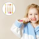  5 piezas cepillos de dientes de madera para niños cepillos de dientes para bebés manual para niños pequeños uso diario natural