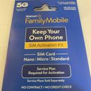 50X Traiga su propio teléfono a la familia Walmart Kit móvil Verizon Nano Tarjeta SIM