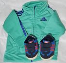 Adidas Baby Clothing Lot Green Jacket Shoes Sz 12 Months Preowned