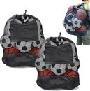 2 Pack Extra Large Sports Ball Bag,Mesh Soccer Ball Bag，Heavy Duty Drawstring Ba