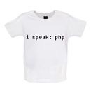 i speak: php - T-shirt bambino / Babygrow - programmatore di codice sviluppatore computer sviluppatore
