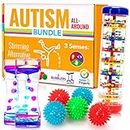 Autism & Prosperity Kids Toys All-Around Sensory Stim Alt Autistic Children Set, ASD Boys Girl Teen Rainmaker Bubbler Balls Special Needs No 1-3 Toddlers Age 3 4 5-7 8-12 Years Old Products Gifts Game