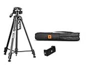 Kodak T211 Tripod for DSLR, Camera |Operating Height: 5.1 Feet | Maximum Load Capacity up to 5kg | Portable Lightweight Aluminum Tripod with 360 Degree Ball Head | Carry Bag Included (Black)