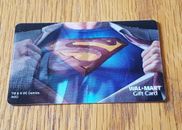 Wal Mart Gift Card (Used - Collectable Value Only) Superman 3D/Lenticular