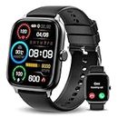 Smart Watch for Men Women, Bluetooth Call Answer/Dial, 1.83" Fitness Tracker, Activity Tracker with Heart Rate Sleep Monitor, Sports Modes, IP68 Waterproof Smartwatch for Android iOS (Black)
