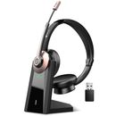 Earbay Wireless Headset, Bluetooth Headphones with Microphone Noise Canceling &