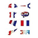 CARGEN® France Flag Tatuaggi Temporanei Per Palla Gioco Bandiera Nazionale Adesivo Per Partita Di Calcio Bandiera Tatuaggi Sul Braccio Faccia Per Bambini Festa Per Adulti Festival