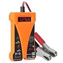 MOTOPOWER MP0514D 12V numérique Testeur de Batterie Voltmètre Analyseur de Système de Charge avec Affichage LCD et Indication LED - Orange