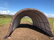 Copertura per pascolo tenda da campo pony cavallo mobile rifugio per bestiame 12 piedi x 24 piedi x 8 piedi
