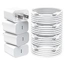 GREPHONE iPhone Charger Fast Charging,20W PD USB C Wall Charger 4 Pack with 6FT Fast Charging Cable - Fast Charger for iPhone 14/14 Pro Max/13/13 Pro/12/12 Pro/11/11 Pro/XS, iPad