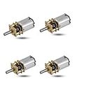 SP Electron Pack of 4 Pcs N20 3.7V - 6V 100 RPM Micro Gear Reduction DC Motor with 30:1 Metal Gearbox Motor