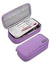 YOKUMA Pencil Case,Large Capacity Pencil Pouch,Aesthetic Zipper Pencil Box, Back to School Supplies for College Student Teen Adults,Travel Essentials,Electronic Cable Organize, Purple, Pencil Case, Pencil Pouch, Pencil Bag,travel Essentials