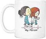 CRAFT MANIACS Grey's Anatomy You're My Person Printed Ceramic Tea/Coffee Mug | Ideal Gift for Grey's Anatomy Lover