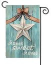 Home Sweet Home White Star Garden Flag  ~  12x18   Quality  Double Sided