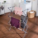 Collapsible Clothes Drying Rack by Honey-Can-Do in Silver White Blanket