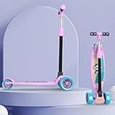 Lifelong Kick Scooter with Adjustable Height | Foldable Scooter | Skate Scooter for Kids with PVC Wheel | Max User Weight - 50 kg, Pink & Blue, 6 Months Manufacturer's Warranty, LLKS03