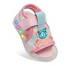 KLAUFF Infant Soft Boys and Girls Kids LED Light Sandal DS_2.5-3_Pink