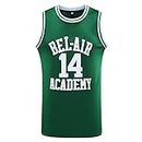 vinking Will Smith #14 The Fresh Prince of Bel Air Academy #25 Carlton Banks Basketball Jersey - Green - Medium