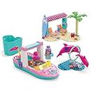 MEGA Barbie Color Reveal Building Toy Playset, Dolphin Exploration with 121 Pieces, 15 Surprises and Accessories, Kids Age 5+ Years