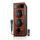 TRONICA Dhwani DJ 40W Bluetooth Tower Home Theater System with Free Wired MIC, Supports Pendrive/SD Card/FM/Aux/TV with Remote
