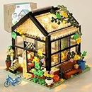 Toys Flower House Building Set, OKKIDY Flower Friends House with LED Lights Create Elegance and Warmth Environment, Nice Gift with Beautiful Gift Box for Girls 6-12+ and Building Blocks Lover-579 Pcs