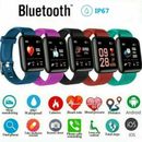 Bluetooth Smartwatch Armband Pulsuhr Blutdruck Fitness Tracker für Herren Damen