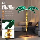 4 Ft 189 LED Lighted Palm Tree Outdoor Artificial Tropical Palm Tree Lights