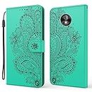 Mobile Phone Cases for Motorola Moto E5 Play Peacock Embossed Pattern Horizontal Flip Leather Case with Holder & Card Slots & Wallet & Lanyard Phone Accessories