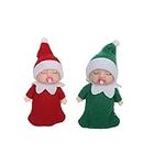 Mienocol 2pcs Christmas Elf Baby Twins Little Christmas Elves Christmas Tradition Mini Elf Baby Doll Christmas Accessory Tiny Elf Dolls for Boys&Girls Xmas Gift Advent Calendar Stocking Stuffers