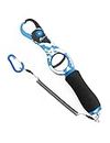 BLUEWING 10 inch Fishing Gripper 1pc Fish Lip Gripper Aluminum Alloy Fish Catcher Fish Grabber with Coiled Lanyard
