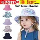 Bucket Hat kids Boy Girl Adjustable Sun Protection Cap Unisex beach sport school