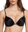 Victoria's Secret Bombshell Push Up Bra, Add 2 Cup Sizes, Sexy Straps, Bras for Women (32A-38DDD), Black, 32A
