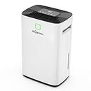 HOGARLABS 30 Pint Smart Dehumidifiers for Home and Basements, with 3 Working Modes, Overflow Protection, and Auto Shut off Restart. Ultra Silent Dehumidifier with Drain Hose and Digital Control Panel.
