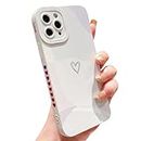 HZYKDWD Coque pour iPhone 11 Pro Max 6.7 Pouces,Cute Art Heart Protection Caméra Women Girls Soft TPU Antichoc Phone Case for iPhone 11 Pro Max-Blanc