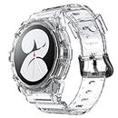 ZORBES® Watch Band TPU Smart Watch Strap for Samsung Galaxy Watch 4 40mm Adjustable Size Wristband Fashion Clear Watch Bands for Samsung Galaxy Watch 4
