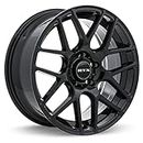 RTX Envy Alloy Wheel Rim Gloss Black Size 16x6.5 Inch, Bolt Pattern 5x112,Offset 38, Center Bore 66.6 Center Caps Included, Lug Nuts NOT included (priced individually)